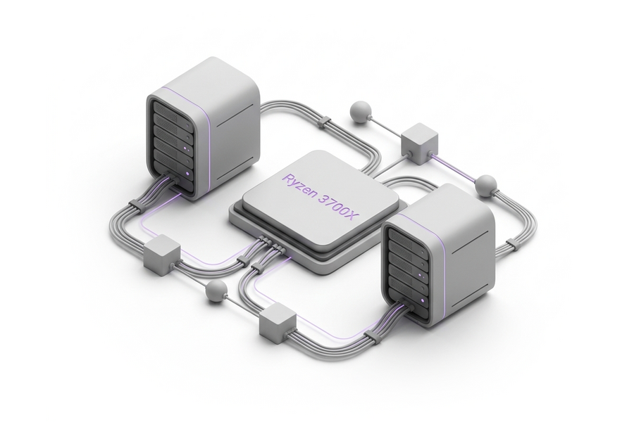 Dedicated server Ryzen 3700X / 64 GB / 2x8000 GB by AdminVPS, Processor (CPU): Ryzen 3700X, Primary Drive Capacity (GB): 8000