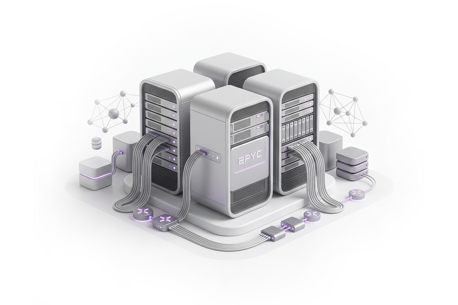 Dedicated server EPYC 9454P / 256 GB / 2x1920 GB NVMe by AdminVPS, Processor (CPU): EPYC 9454P, Primary Drive Capacity (GB): 1920